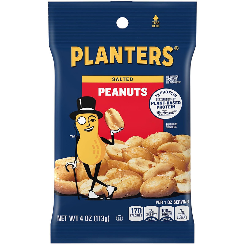 Salted Peanuts, 4 Ounce (Pack of 12)