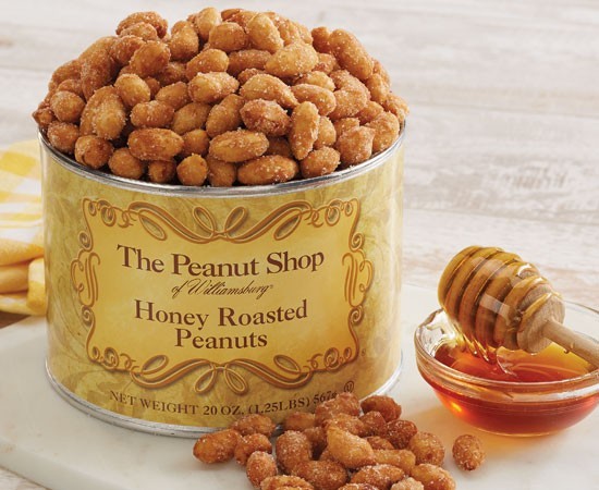 The Peanut Shop of Williamsburg, Honey Roasted Peanuts, 9 oz