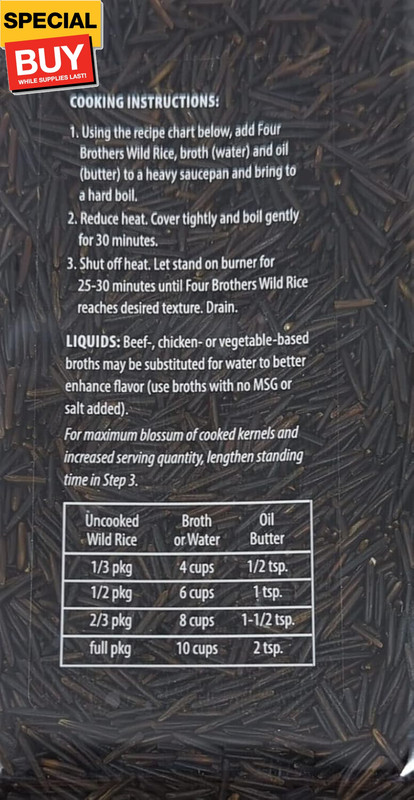 Minnesota Grown Wild Rice by Four Brothers 28 oz Cultivated Premium Raw Gluten-F gallery