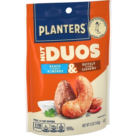 Planters Nut Duos Buffalo Cashew Ranch Almond 5 oz Resealable Snack Nuts gallery