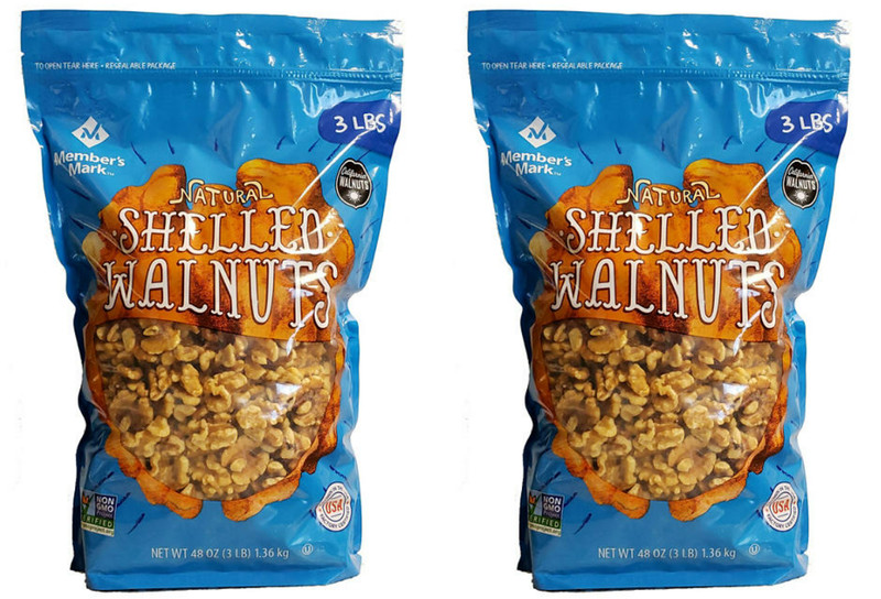 2 pack - Member's Mark Natural Shelled Walnuts - 3 Lbs - free shipping