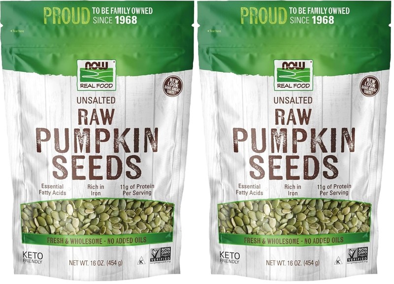 Organic Raw Pumpkin Seeds Unsalted Healthy Snack Source Of Protein, 2 BAGS