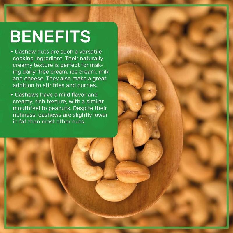 Organic Raw Cashews 2 LB Bag, GlutenFree, NonGMO, Vegan, Whole Raw Nuts, Unsa... gallery