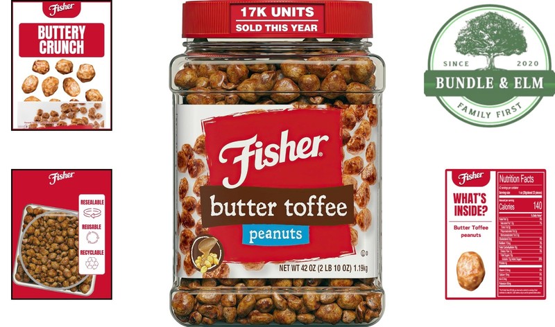 Delicious Butter Toffee Peanuts, 42 Ounce Can with 5g Protein Per Serving gallery