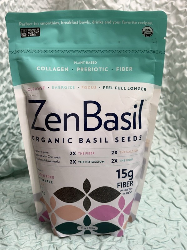 Zen Basil Seeds | Edible Basil Seeds USDA Organic, Kosher, Non-GMO, Lectin-Free
