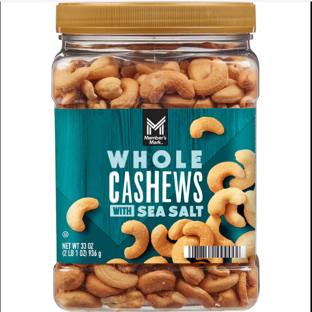 Member's Mark Roasted Whole Cashews with Sea Salt – 33 oz Premium Snack Nuts gallery