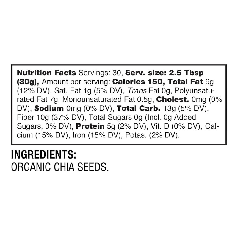 Betterbody Foods Organic Chia Seeds 2 Lbs, 32 Oz, with Omega-3, Non-Gmo, Gluten gallery