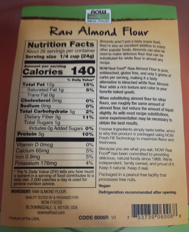 3 PK NOW FOODS Real Raw ALMOND FLOUR 22 oz 624g Gluten-Free Non GMO Raw 26 SERV gallery