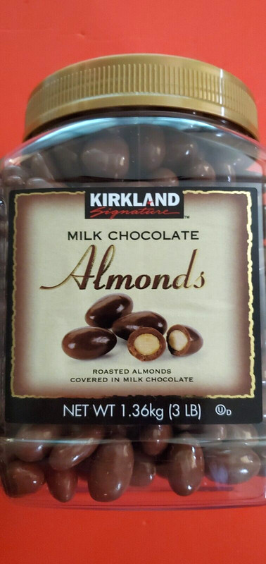 2 PACK KIRKLAND SIGNATURE MILK CHOCOLATE ROASTED ALMONDS gallery