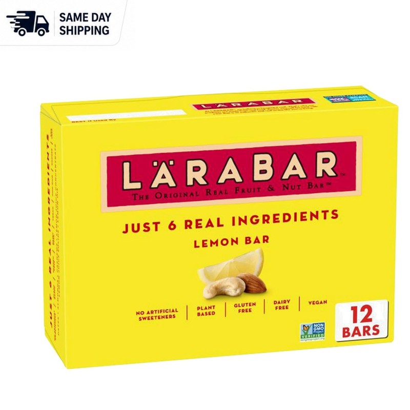 Nutritious Larabar Lemon Bars, 19.2 oz – Gluten and Dairy Free Snack Treat