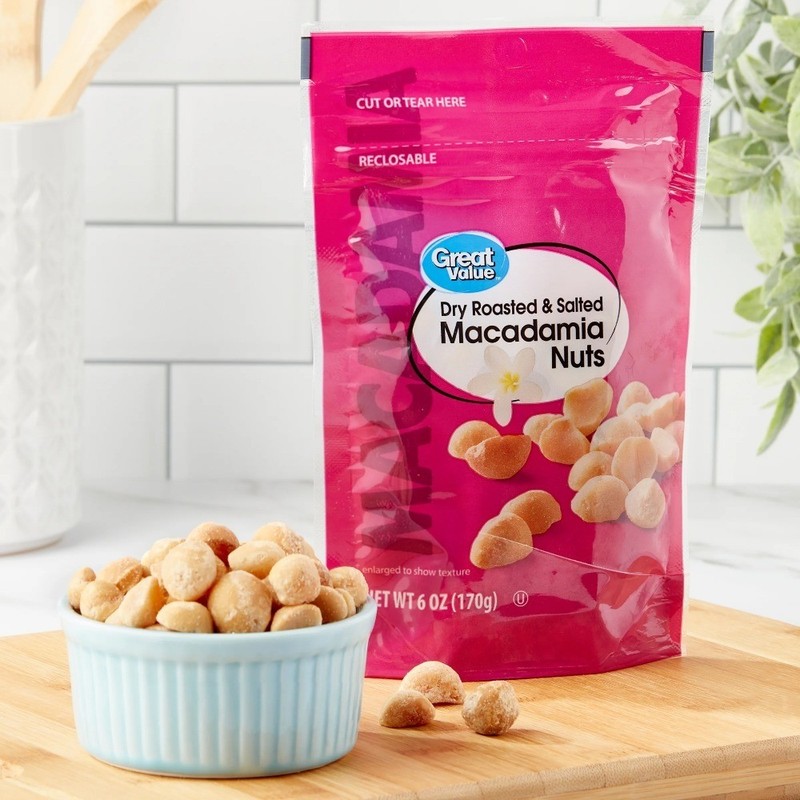Dry Roasted Salted Macadamia Nuts 6 oz Resealable Bag Fresh Premium Quality gallery