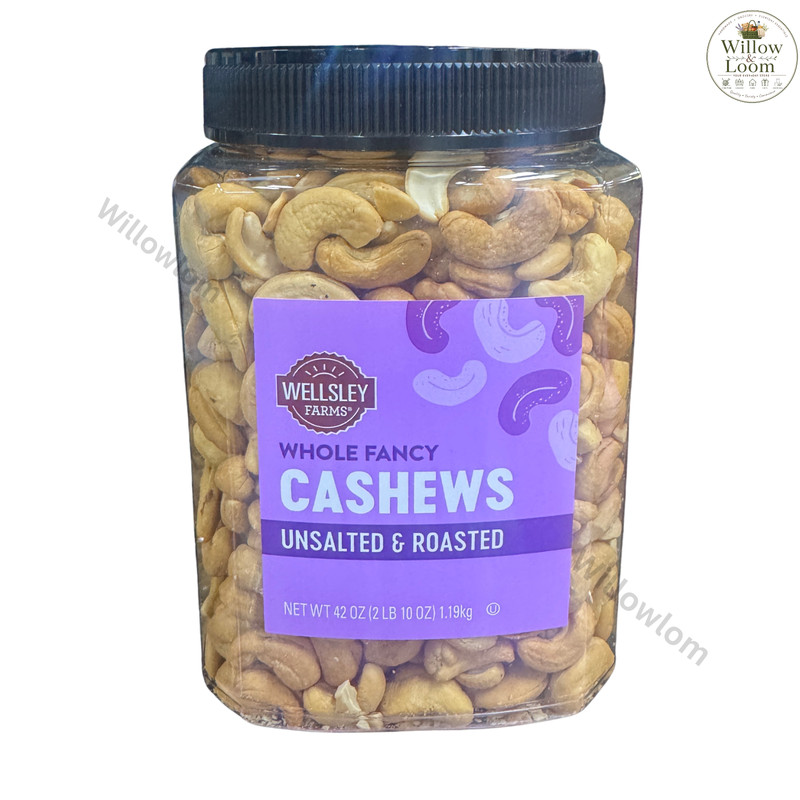 Wellsley Farms Whole Fancy Cashews Unsalted Roasted 42 oz 2.6 lb Jar Dec-08-2026 gallery