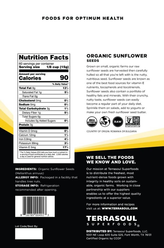 Terrasoul Superfoods Organic Sunflower Seeds, 4 Lbs 2 Pack Hulled | Fresh | ... gallery