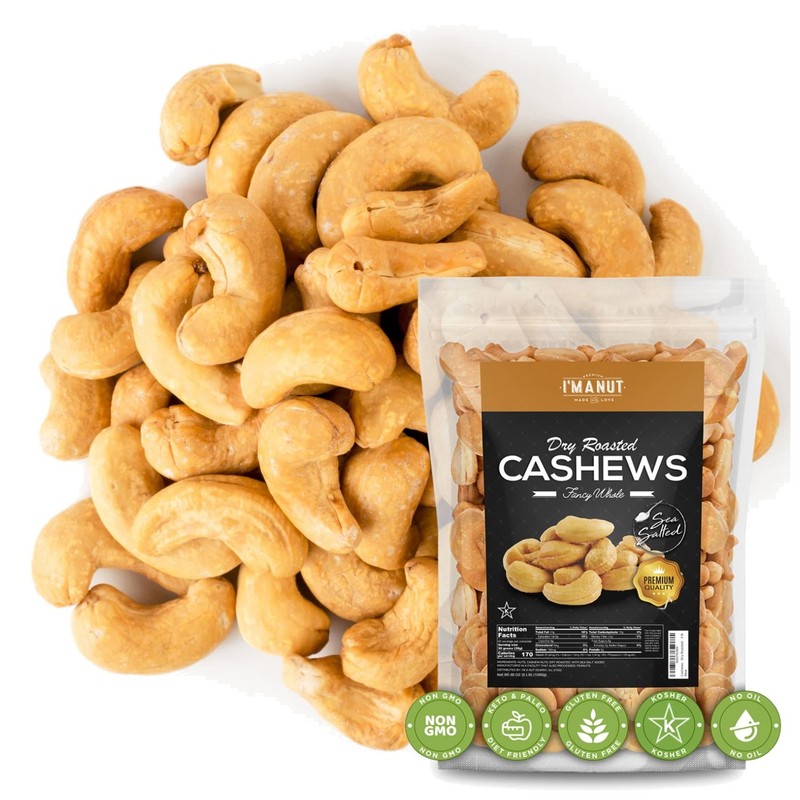 Fancy Cashews 48 oz – Whole, No Oil, & Keto