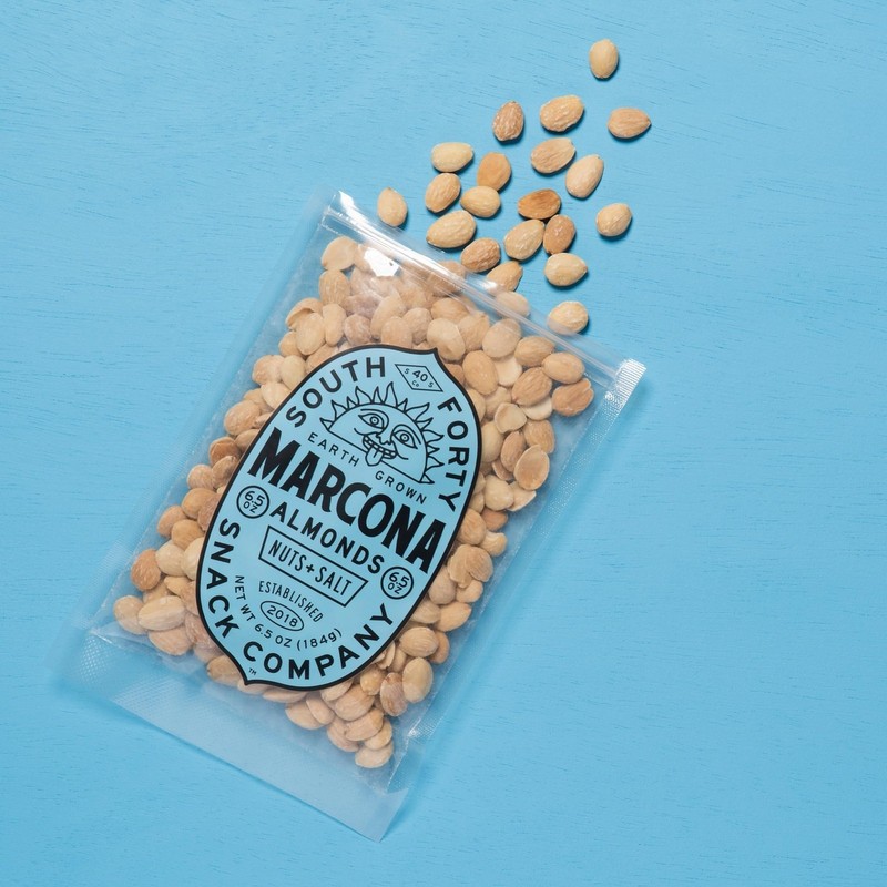 South 40 Snacks Dry Roasted Salted Marcona Almonds (6.5oz bag, pack of 4) gallery