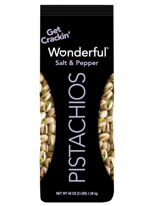 Wonderful Pistachios In Shell, Salt & Pepper Flavored Nuts, 48 Ounce Bag, Snacks