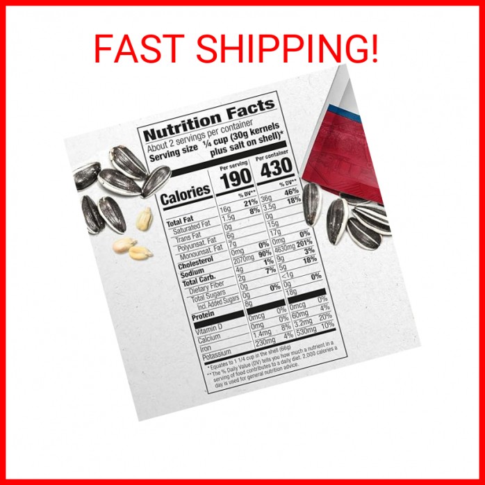 DAVID Roasted and Salted Reduced Sodium Sunflower Seeds, Original Flavor, 5.25oz gallery
