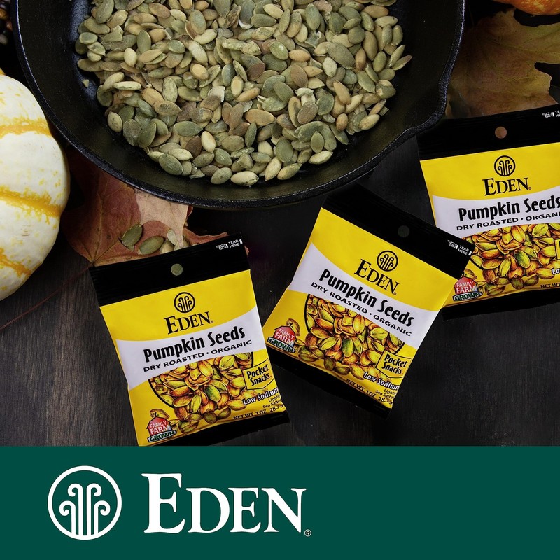 Organic Pumpkin Seeds 1 oz Pack - Dry Roasted, Lightly Salted Pocket Snack gallery