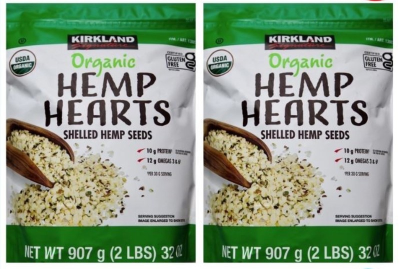 2 PACK Kirkland Signature Organic Hemp Hearts, 32 Ounce Total 4 Lbs