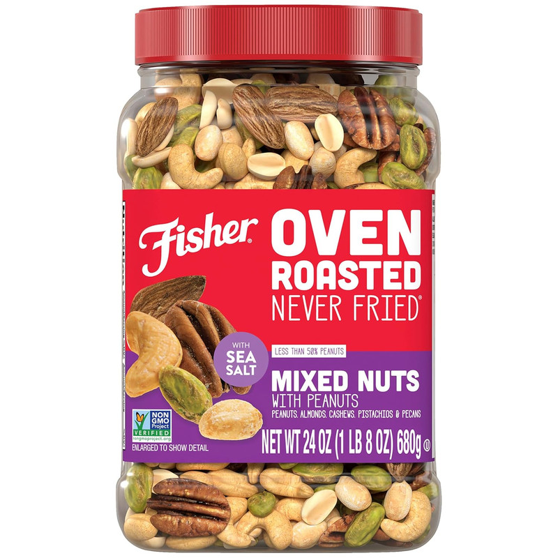Oven Roasted Never Fried Mixed Nuts with Peanuts, 24 Ounces (Pack of 1), Peanuts gallery