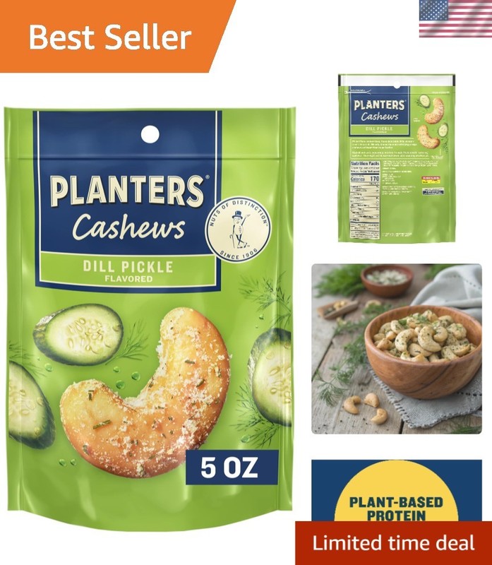 Savory Dill Pickle Cashew Trail Mix – 5 Oz Snack Pack Perfect for Any Occasion