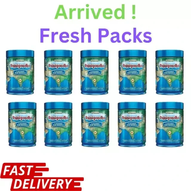 Rajnigandha Premium Pan Masala Flavoured Mouth Freshener Pack 100gX 10Tin Dabba
