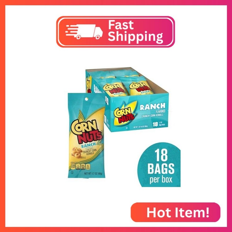 CORN NUTS Ranch Flavored Corn Kernels, Crunchy Corn Snacks, Snack Box, Variety P gallery
