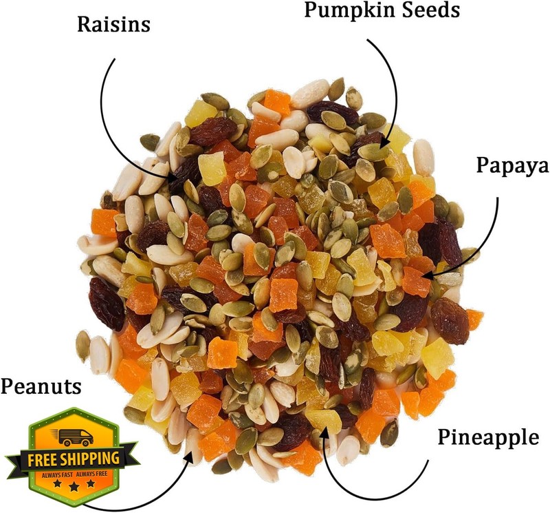 Pleasantly Warm 10oz tropical fruit nut mix gallery