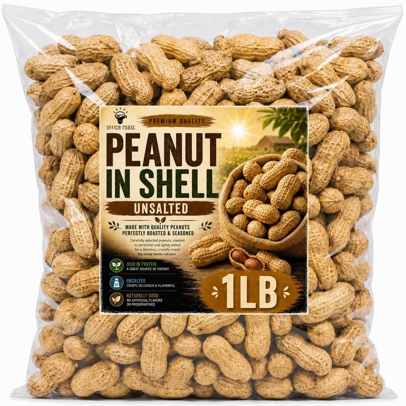 Roasted Unsalted Peanuts 1LB Bulk Whole Natural Snack Healthy Protein On The Go