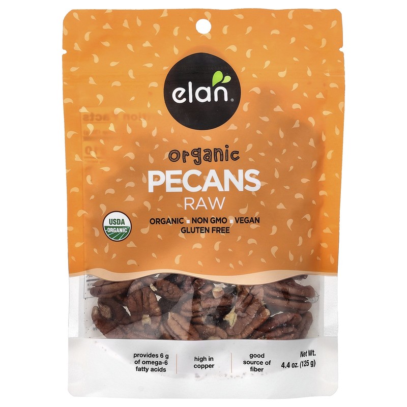 Organic Pecans, Raw , 4.4 oz (125 g)