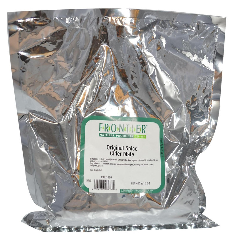 Organic Mulled Cider Mix, 1-Pound Bulk Bag, Warm up Fragrant Cinnamon, Orange Pe