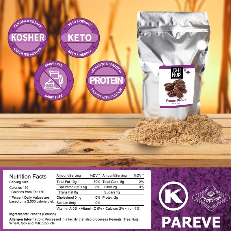 Oh Nuts Ground Pecan Flour | 2lb Bulk Bag Fresh KetoFriendly All Natural Nut ... gallery