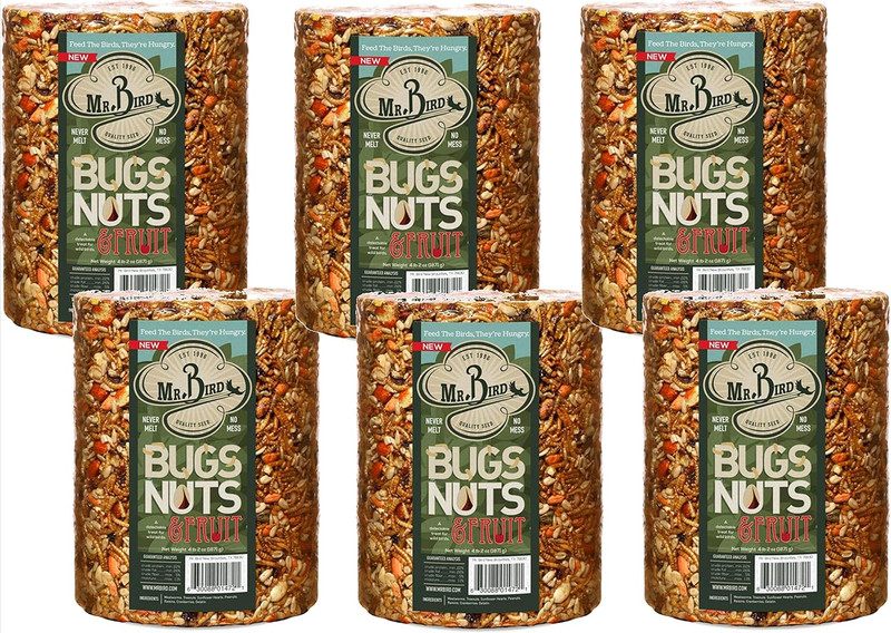 6-Pack of Bugs, Nuts, & Fruit Large Cylinder Bugs, Nuts & Fruit 4 Lbs. 2 Oz.