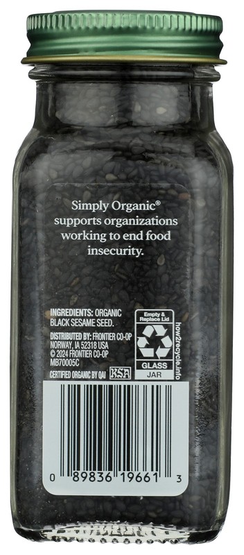 Simply Organic Sesame Seed Black 2.82 Oz Bottle 6 Pack gallery