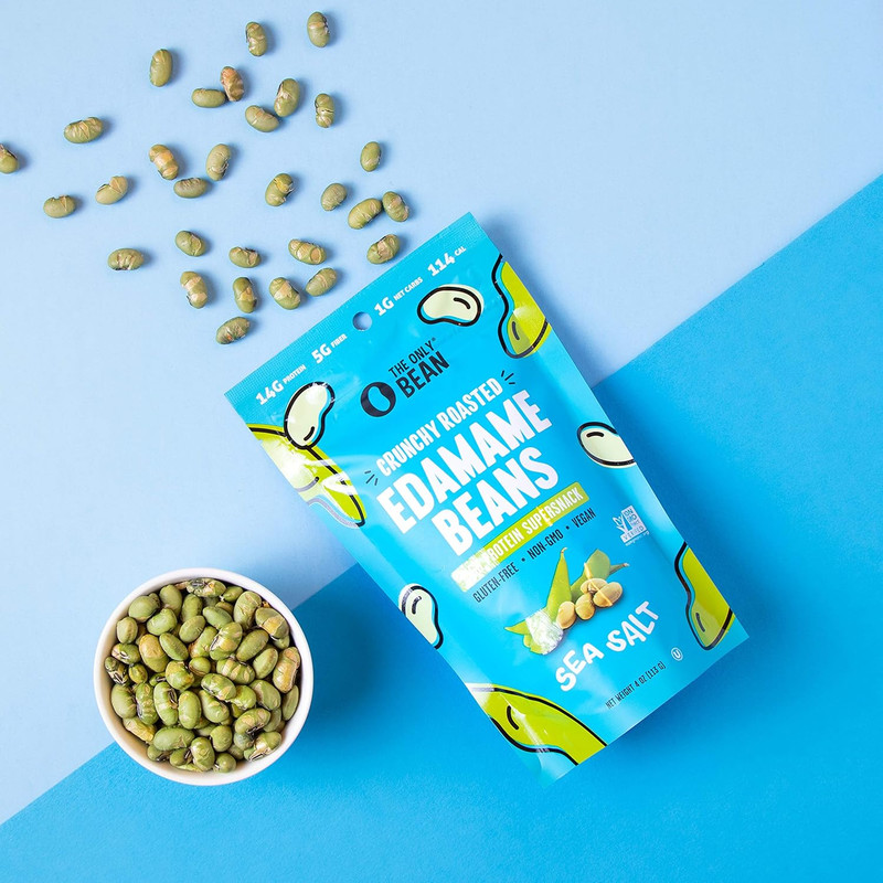 - Crunchy Roasted Edamame Beans (Sea Salt) - Keto Snacks (2G Net) - High Protein gallery