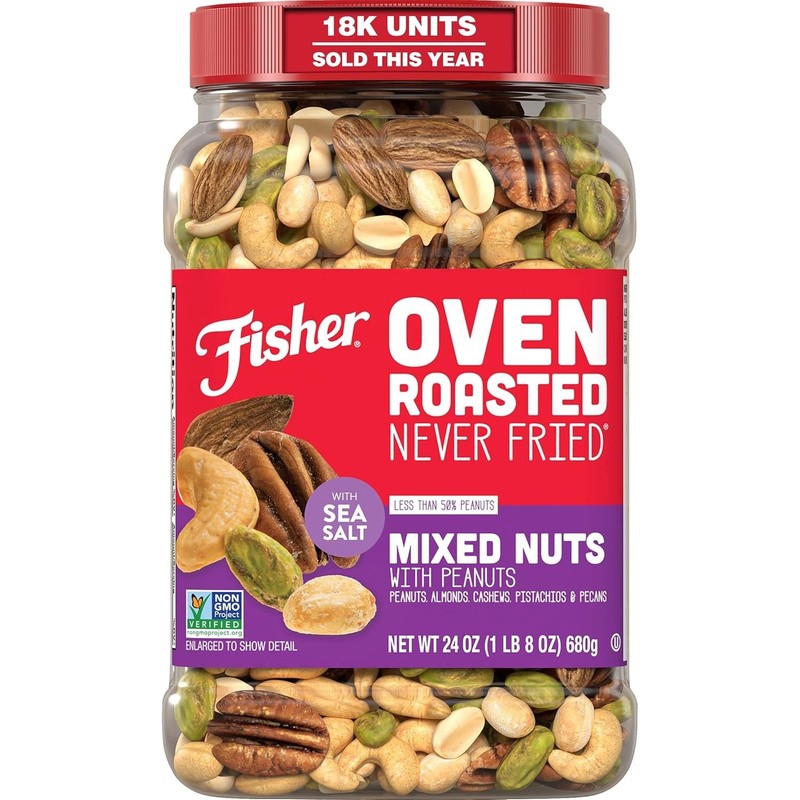 Fisher Mixed Nuts with Peanuts, 24 oz - Guilt-Free Snack gallery
