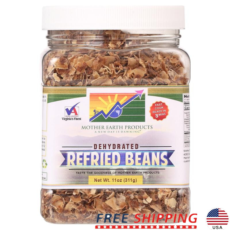 Dehydrated Refried Beans Mix Pinto Beans Emergency Prep Quick Cook Healthy Snack