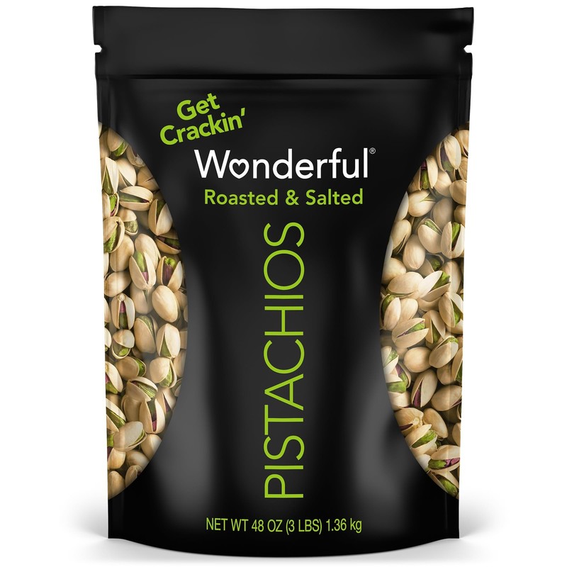 Wonderful Pistachios In Shell, Roasted & Salted Nuts, 48 Ounce Resealable Bag…