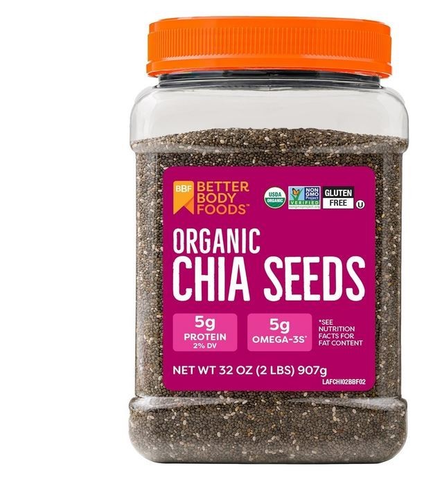 BetterBody Foods Organic Chia Seeds 2 lbs, 32 Oz