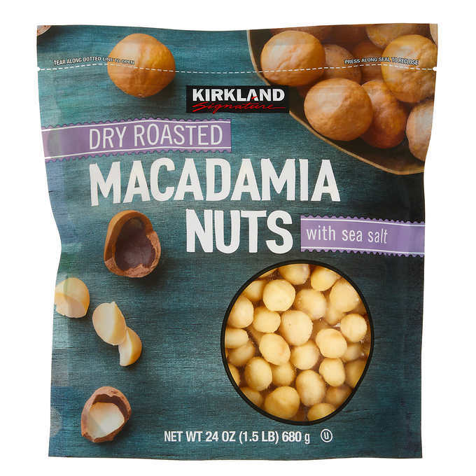 Kirkland Dry Roasted Macadamia Nuts with sea salt