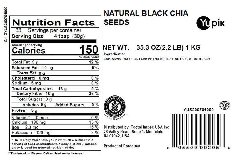 Raw Black Chia Seeds, 2.2 Lb (35.2 Oz), Gluten-Free, Kosher, Vegan, Natural Seed gallery