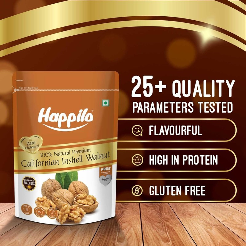 Happilo Premium 100% Natural inshell walnuts 500g : Large Size : Omega-3 & Iron gallery