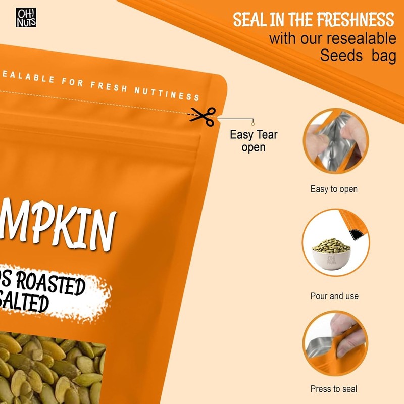 Pumpkin Seeds - Roasted Salted - 1.25 lb - No Shell Pepitas - Packed in New Y... gallery