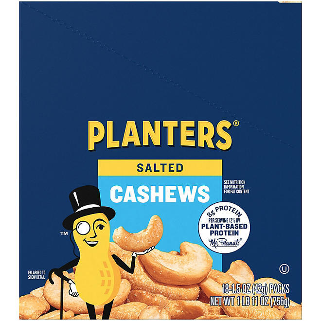 Planters Salted Cashews, 1.5 oz., 18 pk. gallery