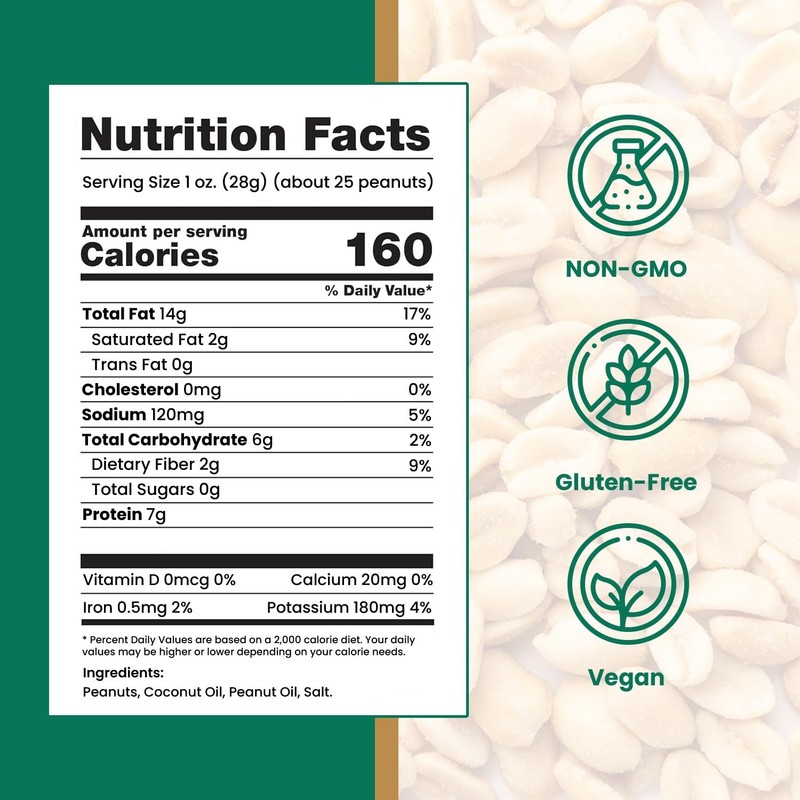 Peanuts Salted Virginia Nuts - Irresistible Crunch & Flavored Nuts - Non-GMO... gallery