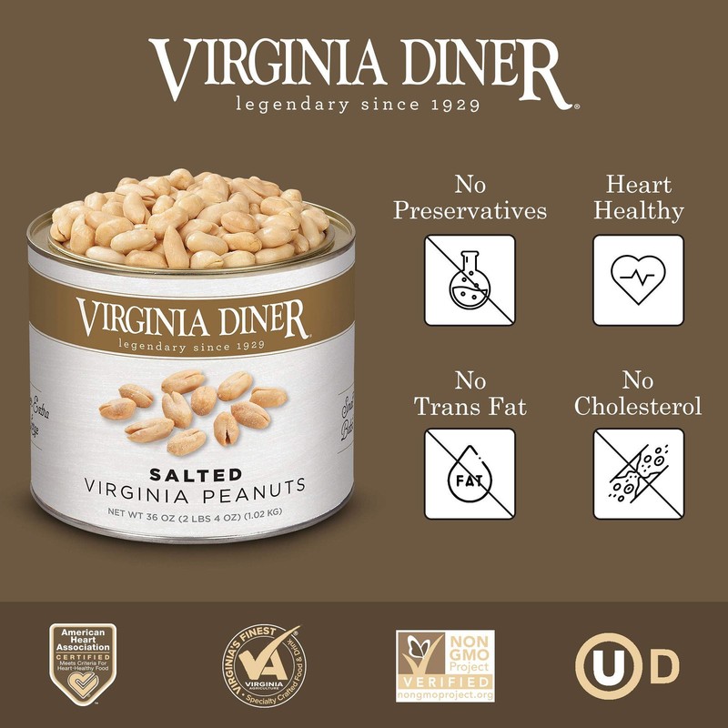 Premium Virginia Peanuts Lightly Salted 2.25Lb Extra Large Healthy Snack gallery