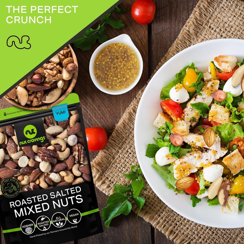 - Roasted & Salted Mixed Nuts - Brazil, Pecan, Almond, Hazelnut, Cashew (48oz... gallery