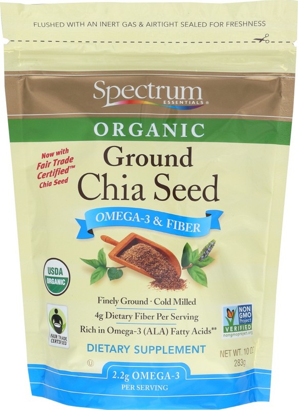 (Pack of 5) Spectrum Essential Organic Chia Seed Ground Superfood 10 Oz