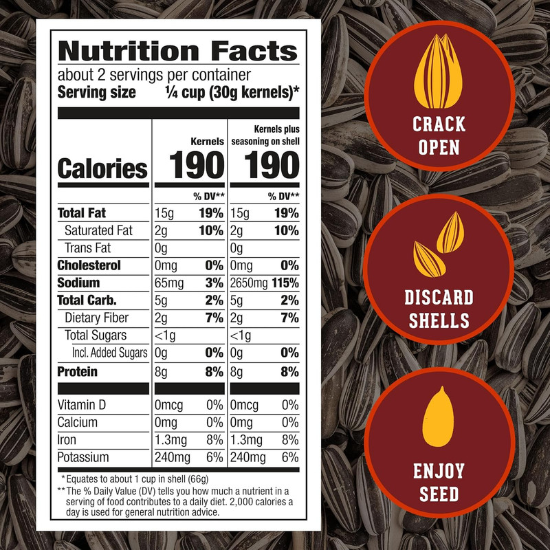 DAVID SEEDS Roasted and Salted Bar-B-Q Jumbo Sunflower Seeds, 5.25 Oz, 12 Pack gallery