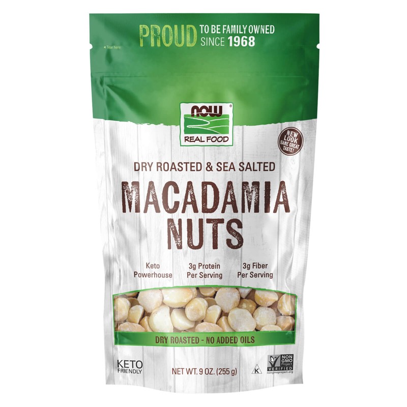 NOW FOODS Macadamia Nuts Dry Roasted & Salted 9 oz